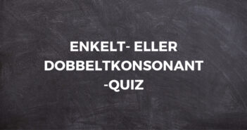 ENKELT- ELLER DOBBELTKONSONANT-QUIZ # 2 18